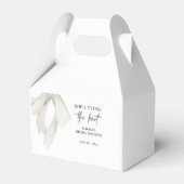 エレガントなリボン 彼女は結婚する ブライダルシャワー フェイバーボックス (正面サイド)