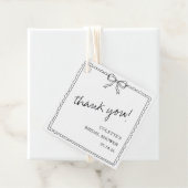 エレガントなリボン 手描き ウェディングシャワーのお礼 フェイバータグ (インサイチュ)