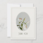 エレガントなリリー ヴィンテージ サンキューカード (正面)