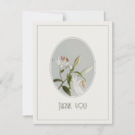 エレガントなリリー ヴィンテージ サンキューカード
