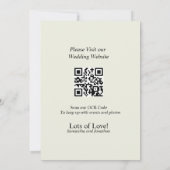 エレガントなリングの花 水彩 結婚式 救済日のお知らせ 招待状 (裏面)