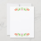 エレガントなリーフ フローラルとスワール 受付カード 招待状 (裏面)