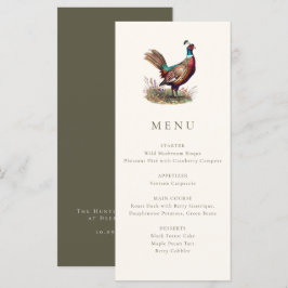 エレガントなルスティックなコウテイハクチョウの秋の狩猟ディナー メニュー