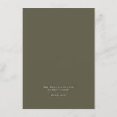 エレガントなルスティックのキジ秋の狩猟ディナー メニュー (裏面)