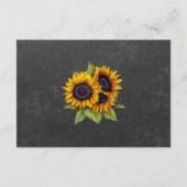 エレガントなルスティックひまわりウェディングゲスト詳細 エンクロージャーカード (裏面)