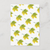 エレガントなルスティックオータムリーブス オータム フラワーズ ウェディング エンクロージャーカード (裏面)