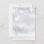 エレガントなルスティックグリーン Winter ウェディング 出欠カード (裏面)