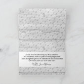 エレガントなルスティックグレイの鹿とホワイトウッドのサンキュー サンキューカード (内部)