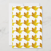 エレガントなルスティックゴールドリーフフォールフラルウェディング セーブザデート (裏面)