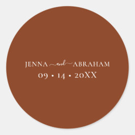 エレガントなルスティックテラコッタの結婚式封筒シール ラウンドシール