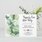 エレガントなルスティックユーカリハッピーエバーアフターパーティー 招待状 (スタンド正面)