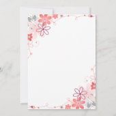 エレガントなルスティックローズ サマー フラワーズ 1歳 誕生日 招待状 (裏面)