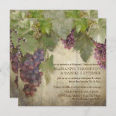 エレガントなルスティックヴィネヤードワイナリー秋のリハーサル 招待状 (正面/裏面)