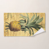 エレガントなルスティック フランス語カリグラフィーパイナップル バスタオルセット (ハンドタオル)