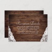 エレガントなルスティック ヴィンテージ ウェディング レセプションの詳細 招待状 (正面/裏面)