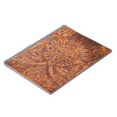 エレガントなルネサンスの旧式な革ダマスク織 ノートブック (左側)