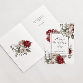 エレガントなルースドスタイルのローズ ハッピー・マザーズデー カード カード