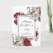 エレガントなルースドスタイルのローズ ハッピー・マザーズデー カード カード (正面)