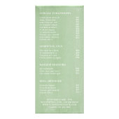 エレガントなルースドスタイルの緑豊かな美容院料金表 ラックカード (裏面)