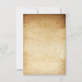 エレガントなルースド ヴィンテージ レッド フラワーリング 出欠カード (裏面)