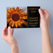 エレガントなルーラルウエスタンカントリーひまわり チラシ (ハンドル)