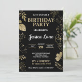 エレガントなルーラルサプライズ誕生日 招待状 (スタンド正面)