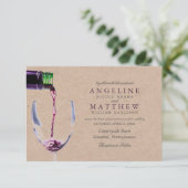 エレガントなルーラルワイナリー＆ワイングラス ウェディングカード 招待状 (スタンド正面)