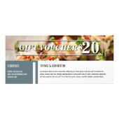 エレガントなレストランのプロモーションのギフトのバウチァのテンプレート ラックカード (裏面)