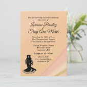 エレガントなレズビアンウェディング ピンクの招待状 招待状 (スタンド正面)
