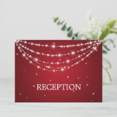 エレガントなレセプション きらきらしたチェーンレッド 招待状 (スタンド正面)