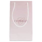 エレガントなレタリング & モノグラム | ローズオンブル スモールペーパーバッグ (正面)