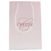 エレガントなレタリング & モノグラム | ローズオンブル ミディアムペーパーバッグ (正面)