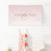 エレガントなレタリング & モノグラム | ローズオンブル 横断幕 (インサイチュ)