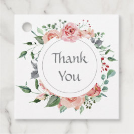 エレガントなレッドピンクのローズウェディング感謝祭 フェイバータグ