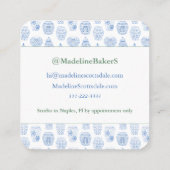 エレガントなレディ シノワズリー モノグラム スクエア名刺 (裏面)