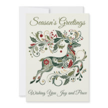 エレガントなレトロのトナカイ ミントグリーン ユニークなクリスマス