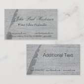 エレガントなレトロのヴィンテージの羽のクイル作家 名刺 (正面/裏面)