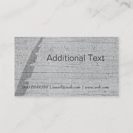 エレガントなレトロのヴィンテージの羽のクイル作家 名刺 (裏面)