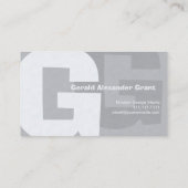 エレガントなレトロの大きいブルーグレーG 名刺 (裏面)