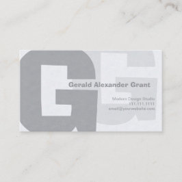 エレガントなレトロの大きいブルーグレーG 名刺