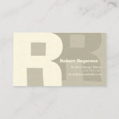 エレガントなレトロの大きい重母音活字R 名刺 (裏面)