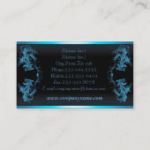 エレガントなレトロの黒い名刺 名刺 (裏面)