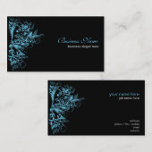 エレガントなレトロのTamalaのターコイズの花の渦巻 名刺 (正面/裏面)