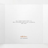 エレガントなレトロクリスマスデザイン ファミリーアーチ写真 三つ折りカード (内部中)