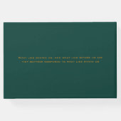 エレガントなレトロ エメラルドグリーンのウェディング名言 ゲストブック (裏面)