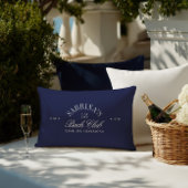 エレガントなレトロ ネイビーブルーの花嫁お別れウィークエンド ランバークッション