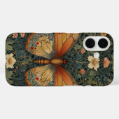 エレガントなレトロ・ボヘミアン風の蝶と植物の緑 Case-Mate iPhoneケース (裏面 (横))