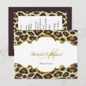 エレガントなレパードの結婚式招待状 招待状 (正面/裏面)