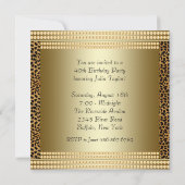 エレガントなレパードの誕生日パーティー招待状 招待状 (裏面)