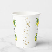 エレガントなレモニーゴールド幾何学的なウェディングシャワーペーパー 紙コップ (右)